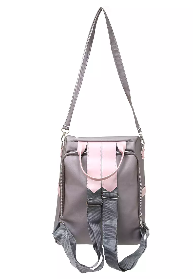 Kaila Tas Ransel Wanita Design Simple Backpack Premium Quality - Grey