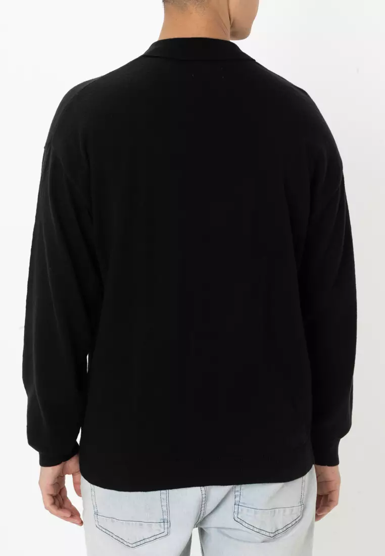 Colin Slub Knit Polo Sweatshirt