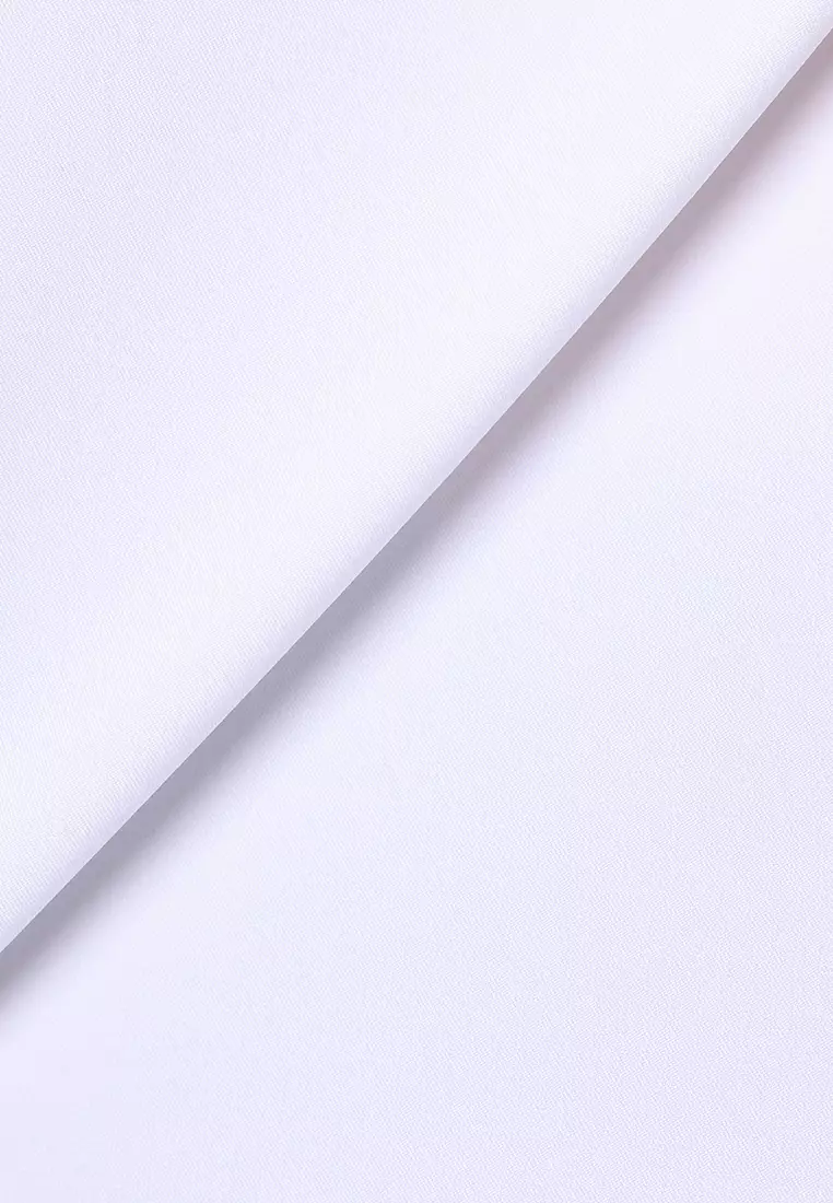 MANZONE - Kemeja Lengan Pendek Pria Mino 02 Slim Fit - White Warna White