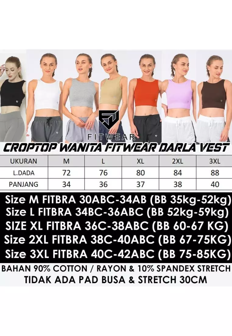 FITWEAR - DARLA VEST CROPTOP - BLACK