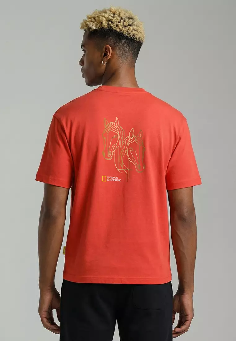 Unisex Year Of The Horse Graphic Pocket T-Shirt