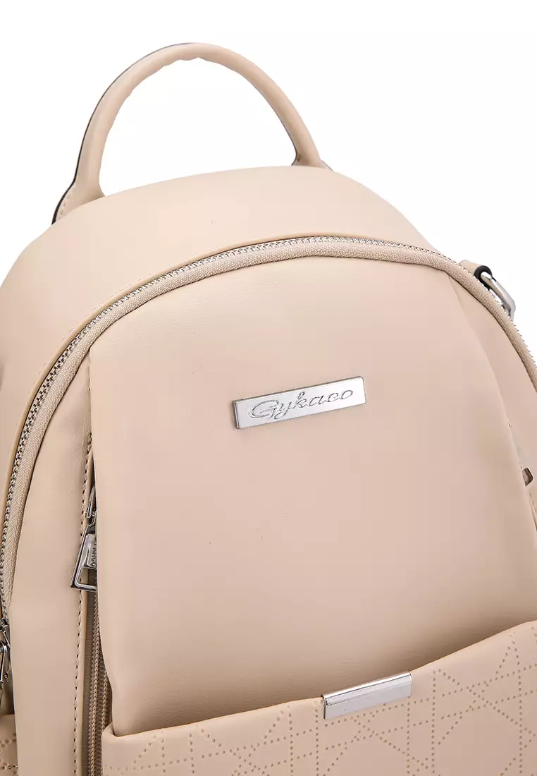 GYKACO SORAN Beige - Tas Ransel Wanita - Fashion Backpack (IMPORT)