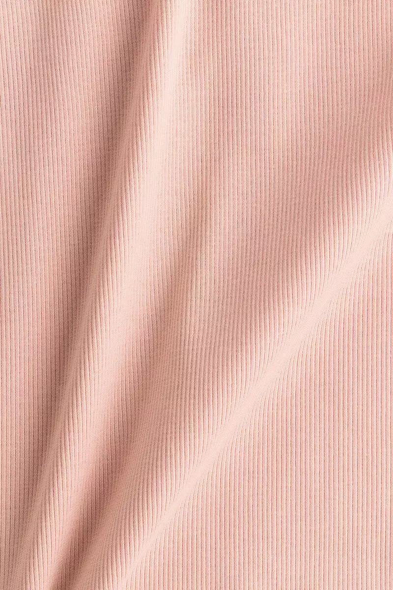 Ribbed cotton strappy top