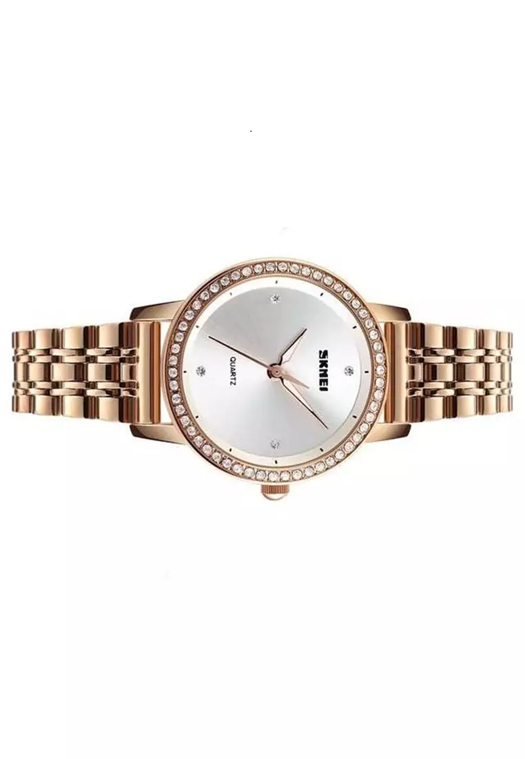 Jam Tangan Kasual Analog Wanita Waterproof Strap Tali Material Stainless Steel GF31 ORIGINAL