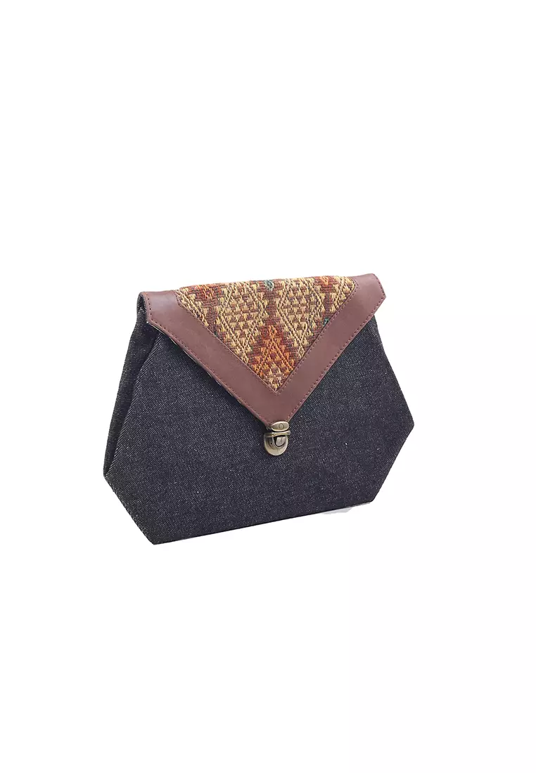 L.Blend Etnus Tenun Dompet Etnik Clutch Wanita Etnik Tenun Pahikung Sumba Timur