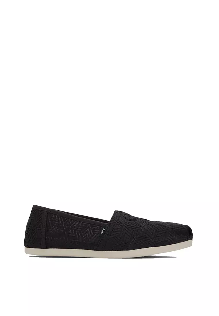 Discount on Toms  shoes - SKU: Espadrille Alpargata Women - Black Geo Mosaic Lace