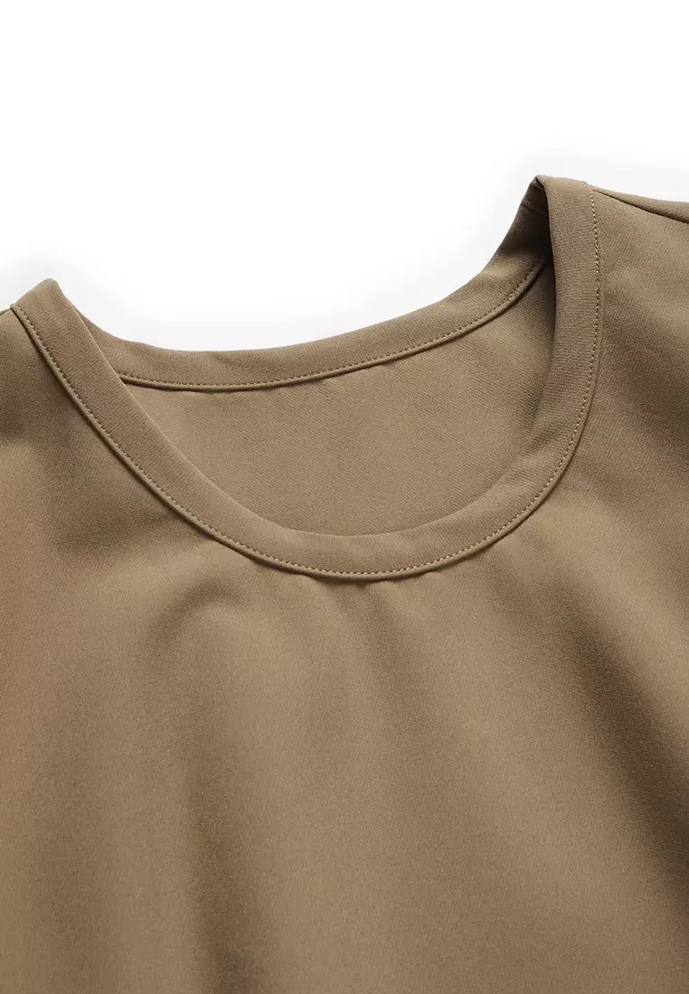 JNBY/女士袖荷葉邊中長款連衣裙