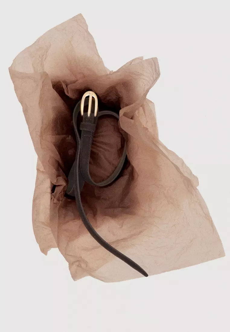 Thin Suede Leather Belt