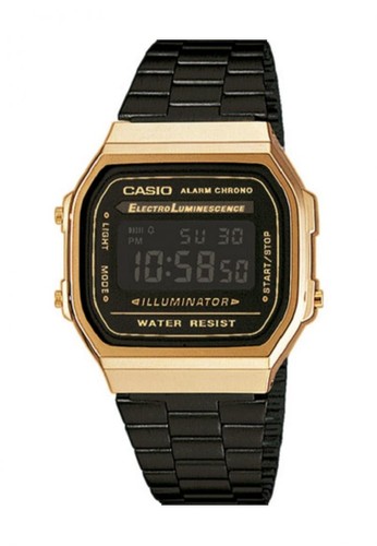 Jual Casio Casio Digital Jam Tangan Wanita Strap Rantai Hitam A168wegb 1b Original Original Zalora Indonesia