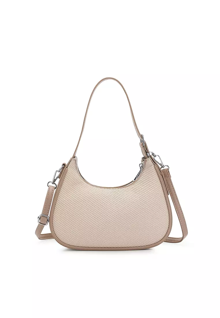Women's Top Handle Bag / Sling Bag / Crossbody Bag / Shoulder Bag (手拿袋 / 斜孭袋 / 單肩包) - 棕色