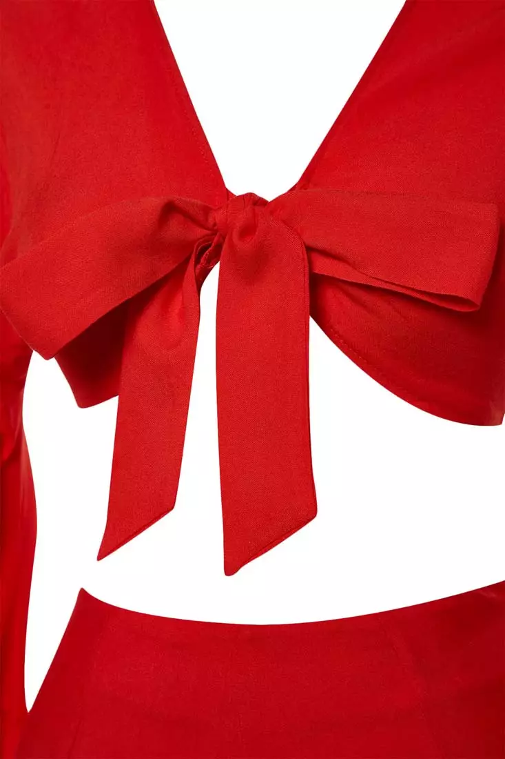 Flared Blouse and Shorts Set