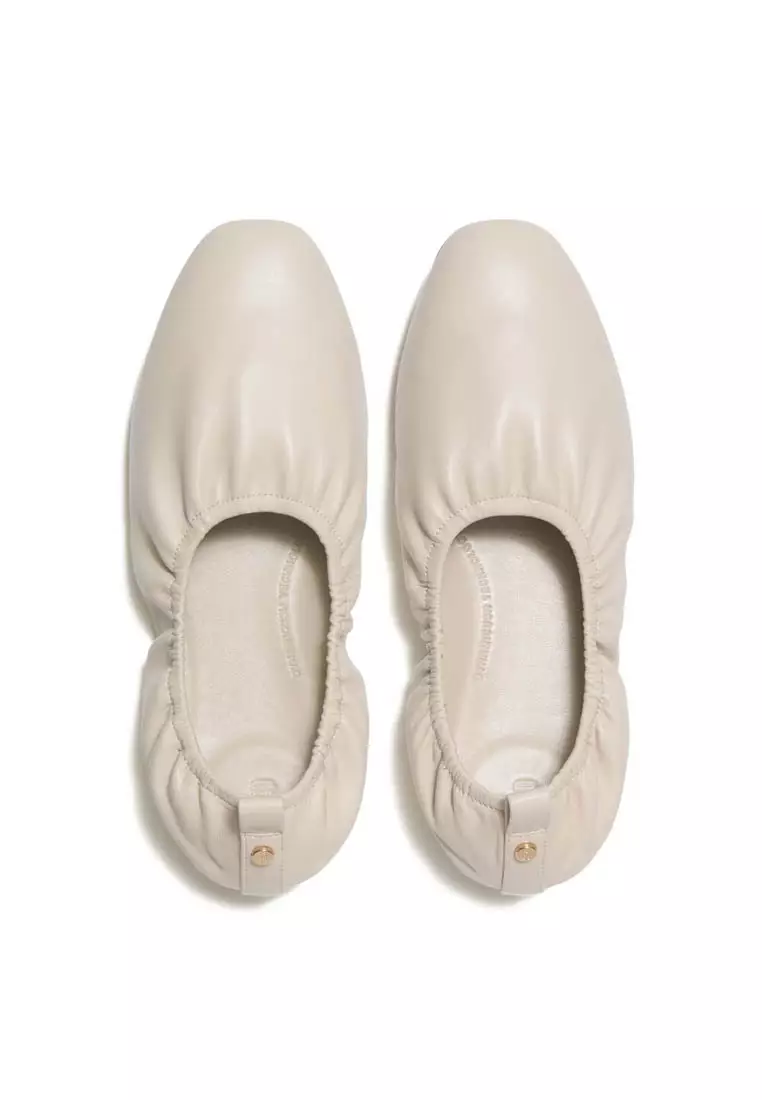 DELICATO Women's  Poise Leather Ballerinas - Hazy Taupe (AAC-E40)