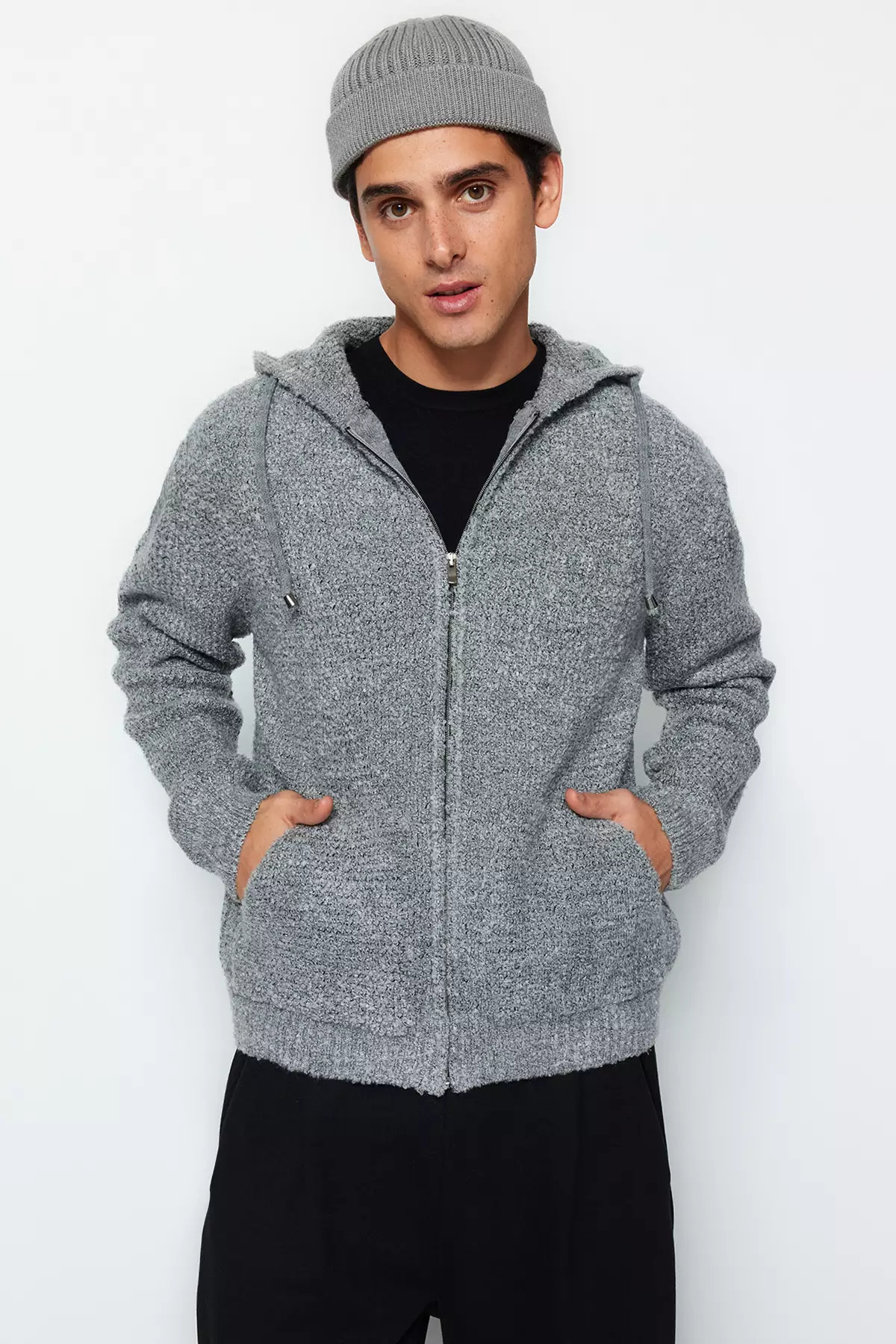 Mens deals hooded knitwear