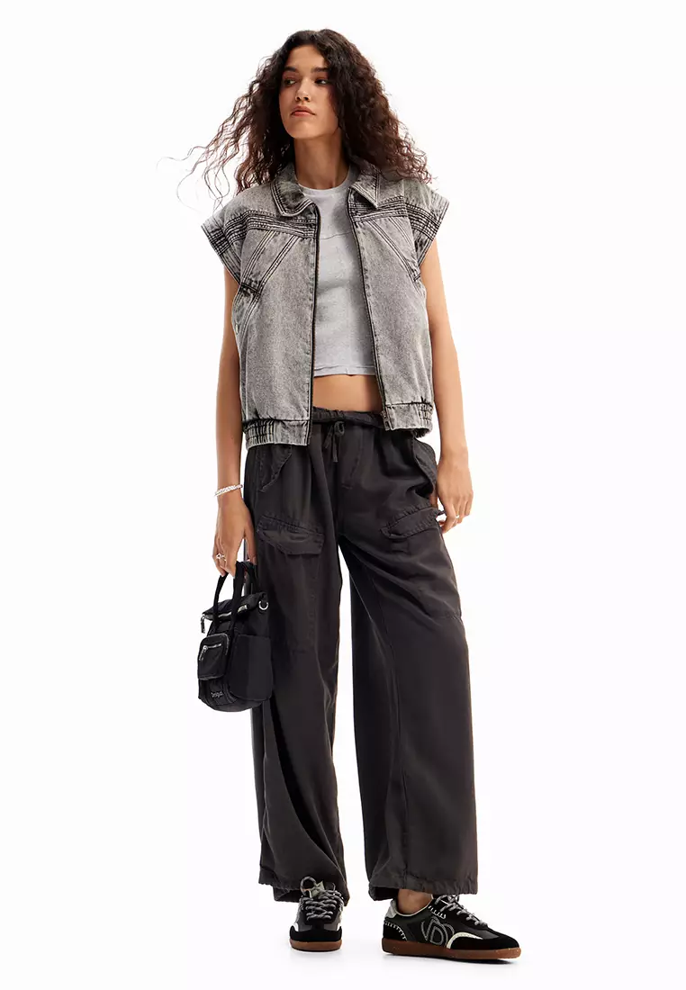 Desigual Woman Wide-leg cargo trousers.