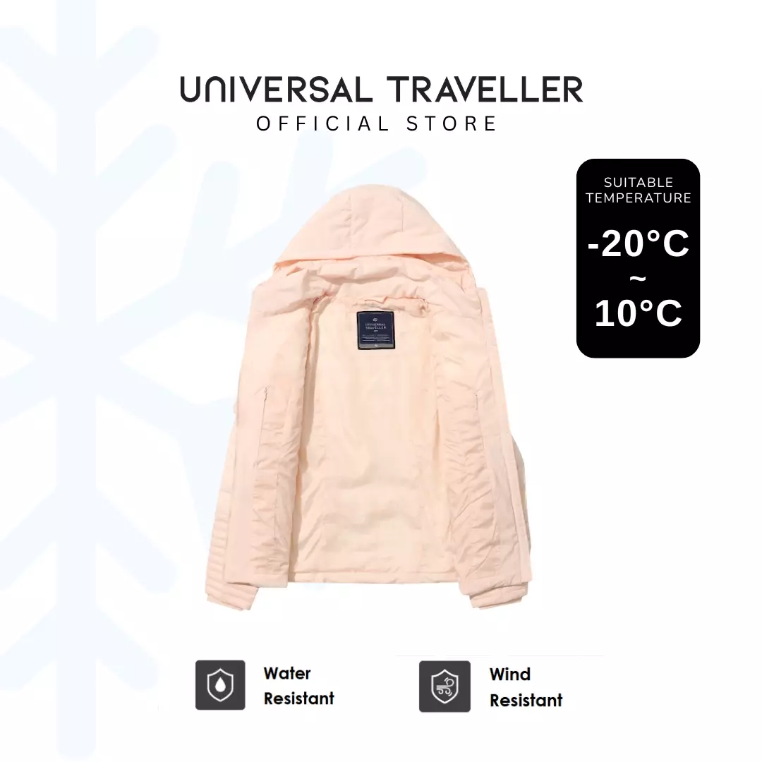 UNIVERSAL TRAVELLER Concealed Hood Slim Fit Down Jacket DJW24022
