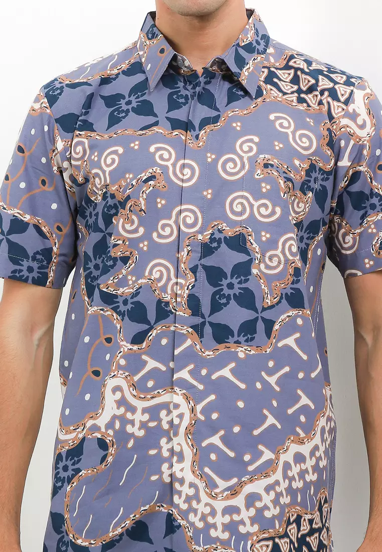 Alfred Shirt Kemeja Batik Katun Lengan Pendek