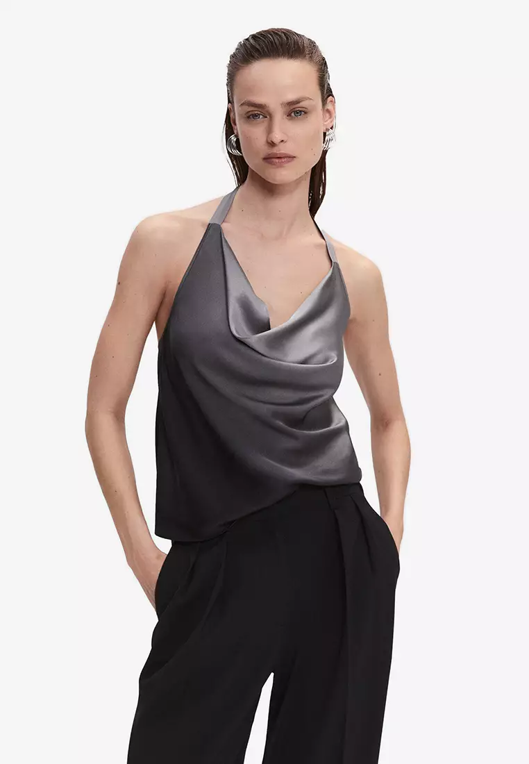 Mango satin top discount
