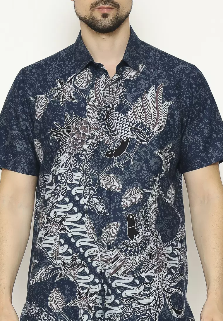 MAGINOT MAHENDRA Batik Pria Slim Fit Lengan Pendek