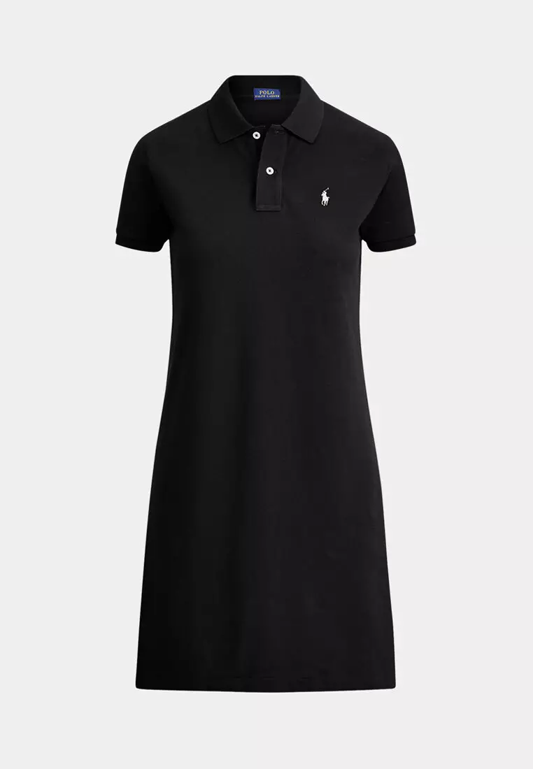 Cotton Mesh Polo Dress