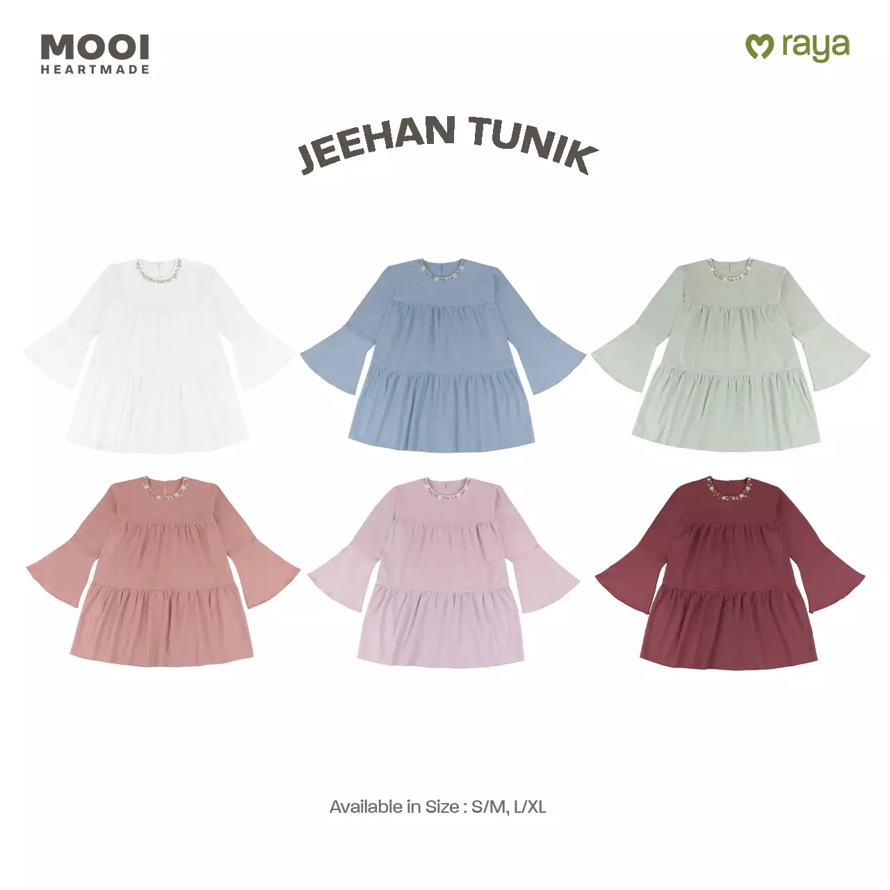 Mooi Tunik Wanita Atasan Wanita Jeehan Tunik - Lilac