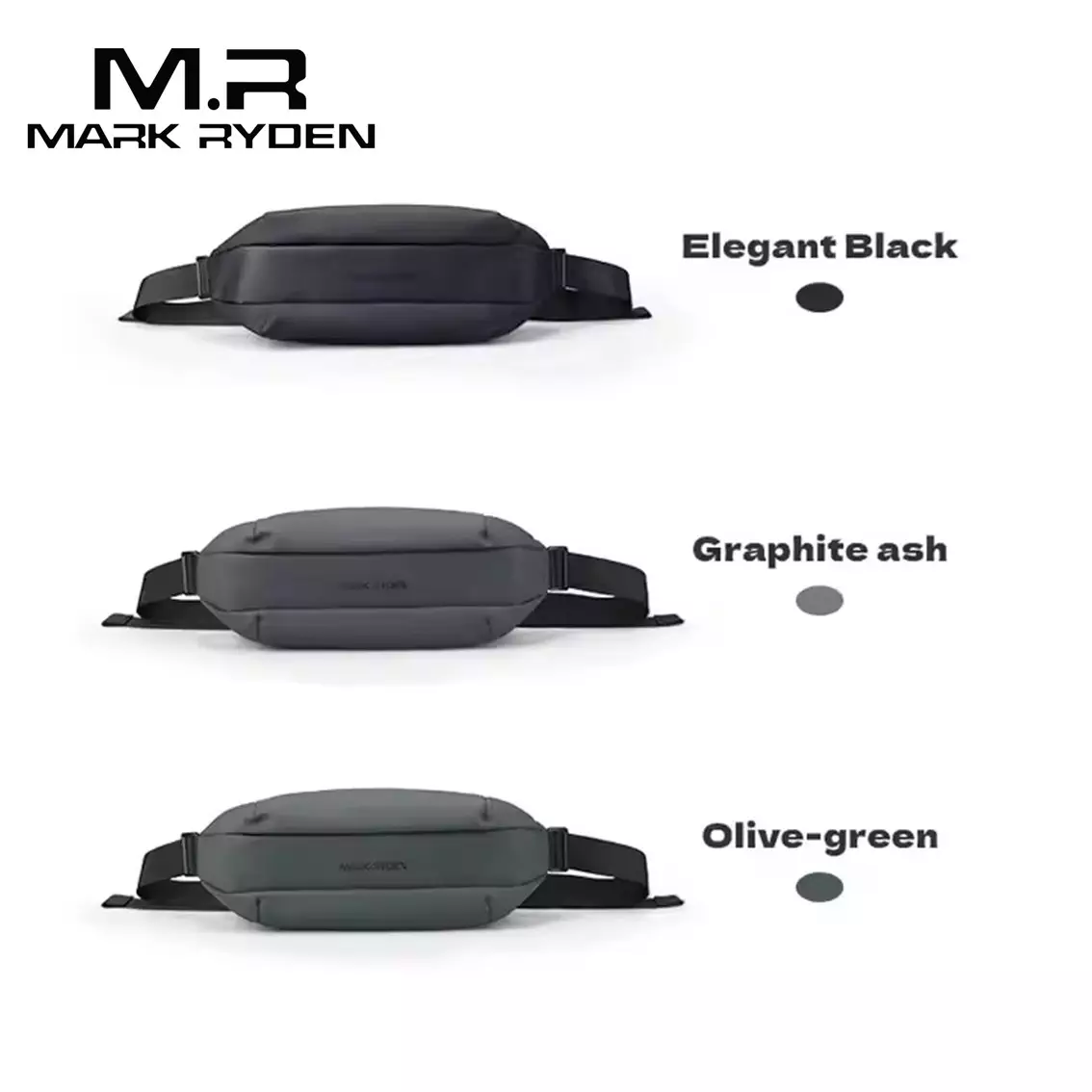 Mark Ryden Tas Selempang Pria Crossbody Waist Bag Sling Bag MR532 - BLACK