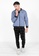 CROWN grey Bomber Jacket Emboss Logo Blue Gray 38E92AABFE9382GS_2