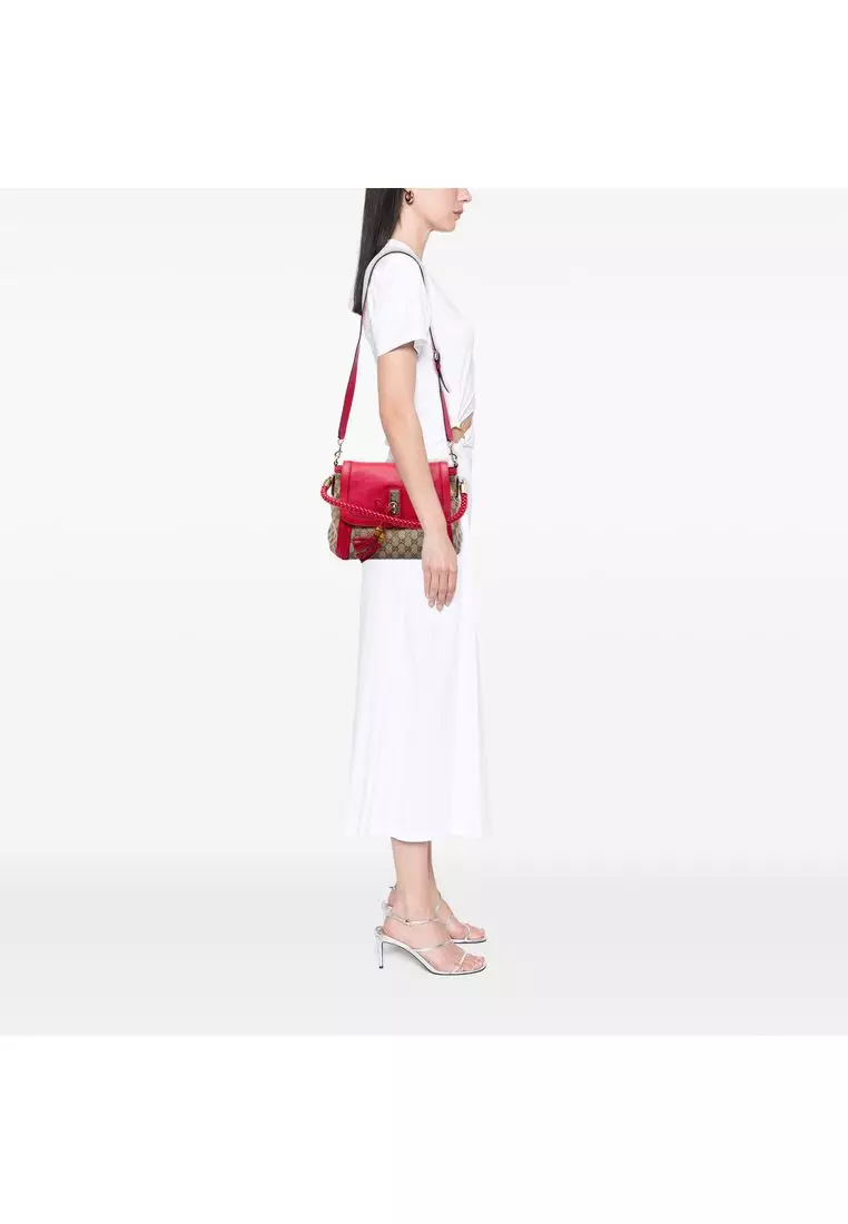 Pre-Loved Gucci Gg Canvas Bella Flap Satchel