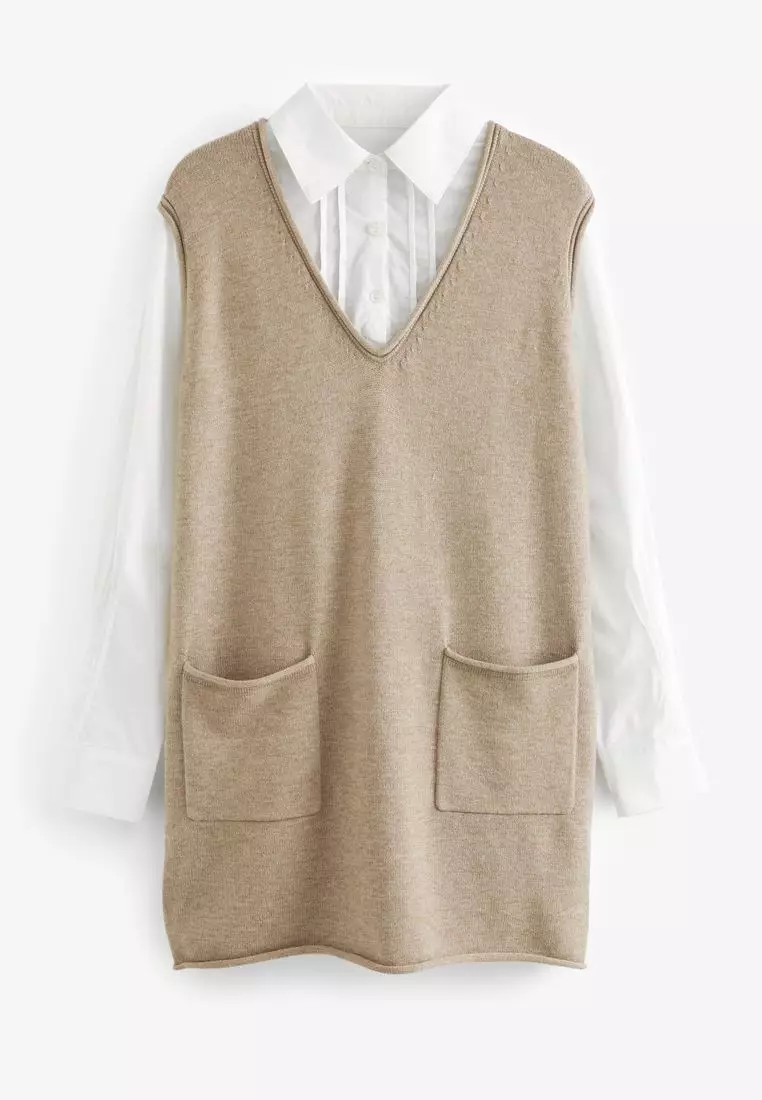 Pinafore Layer Dress