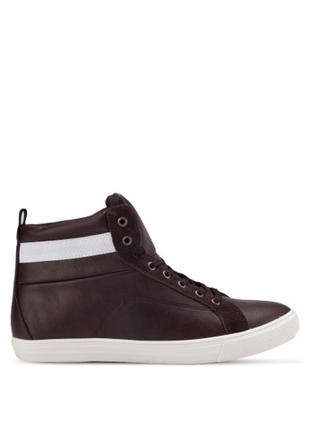 Faux Leather High Top Sneaker