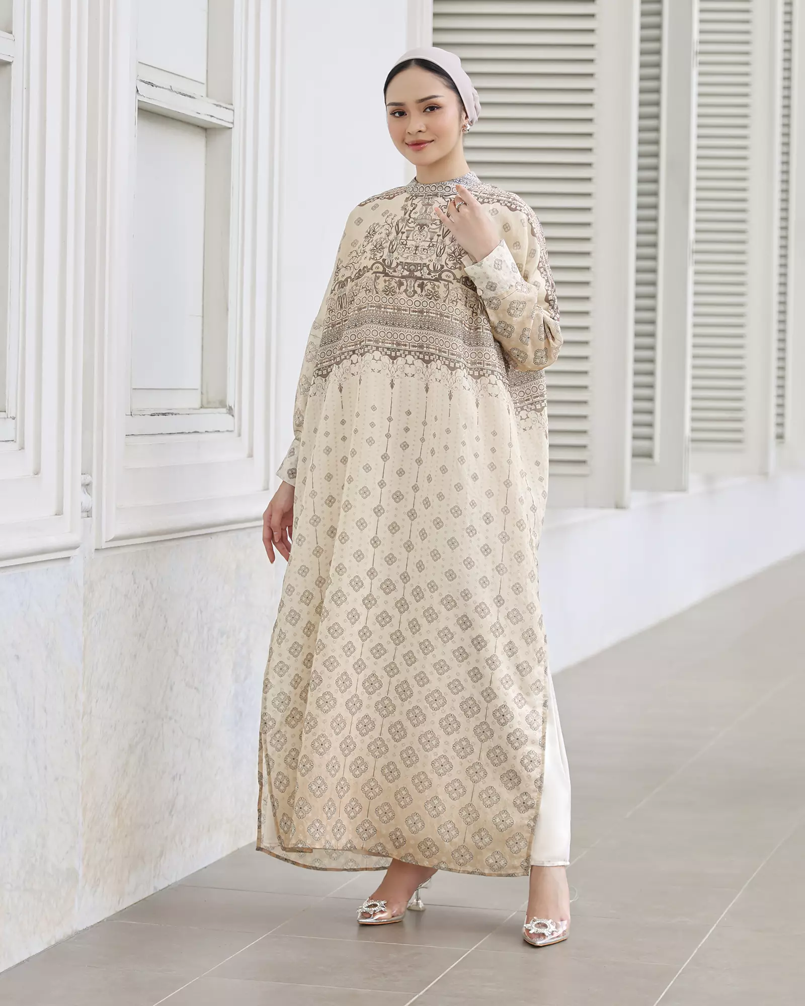 Geulis.id SERADIA KAFTAN SET / KAFTAN WANITA / BAJU LEBARAN - MOCCA