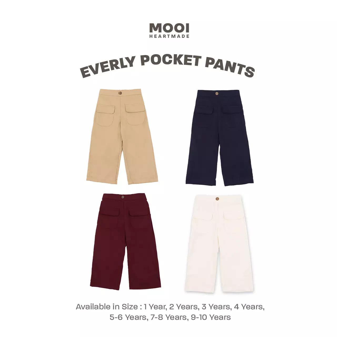 Mooi Celana Panjang Anak Perempuan Everly Pocket Pants - Steel Navy