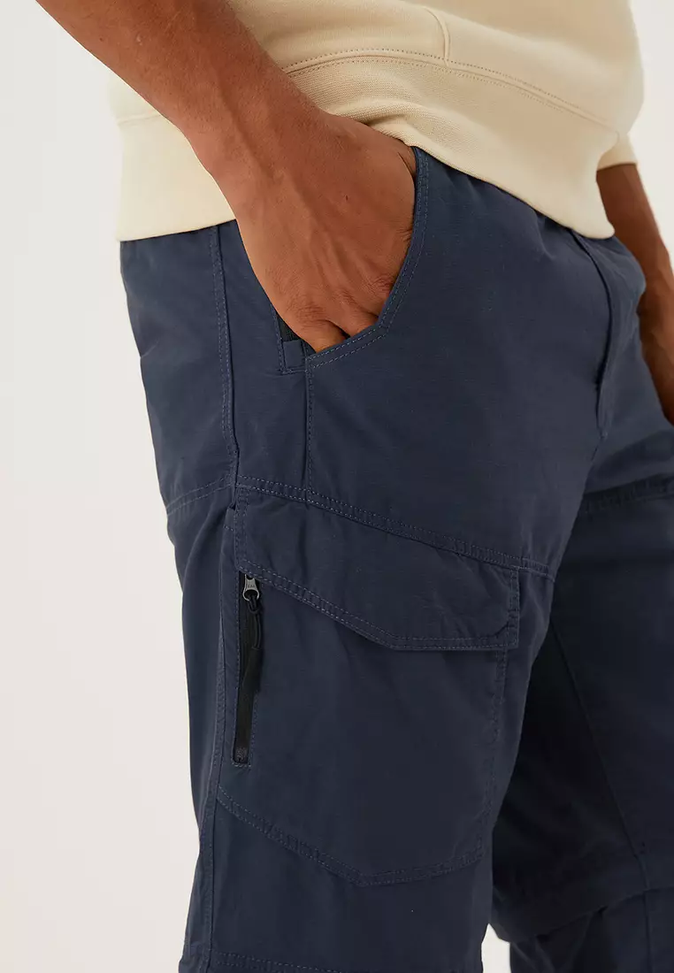 Jual Marks & Spencer Regular Fit Zip Off Trekking Cargo Trousers ...
