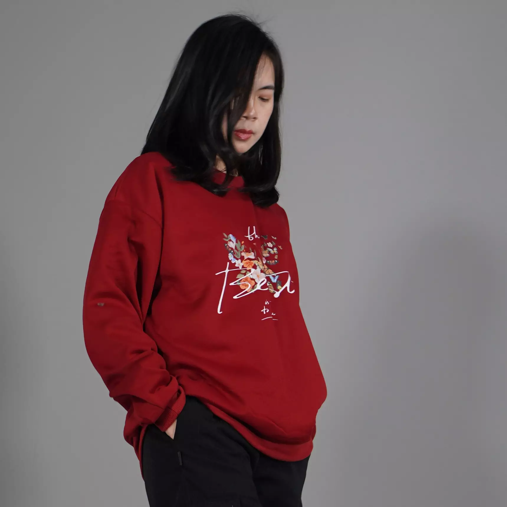  BEST Sweater Marun Sweater Unisex Sweater Sablon Sweater Oversize - Marun