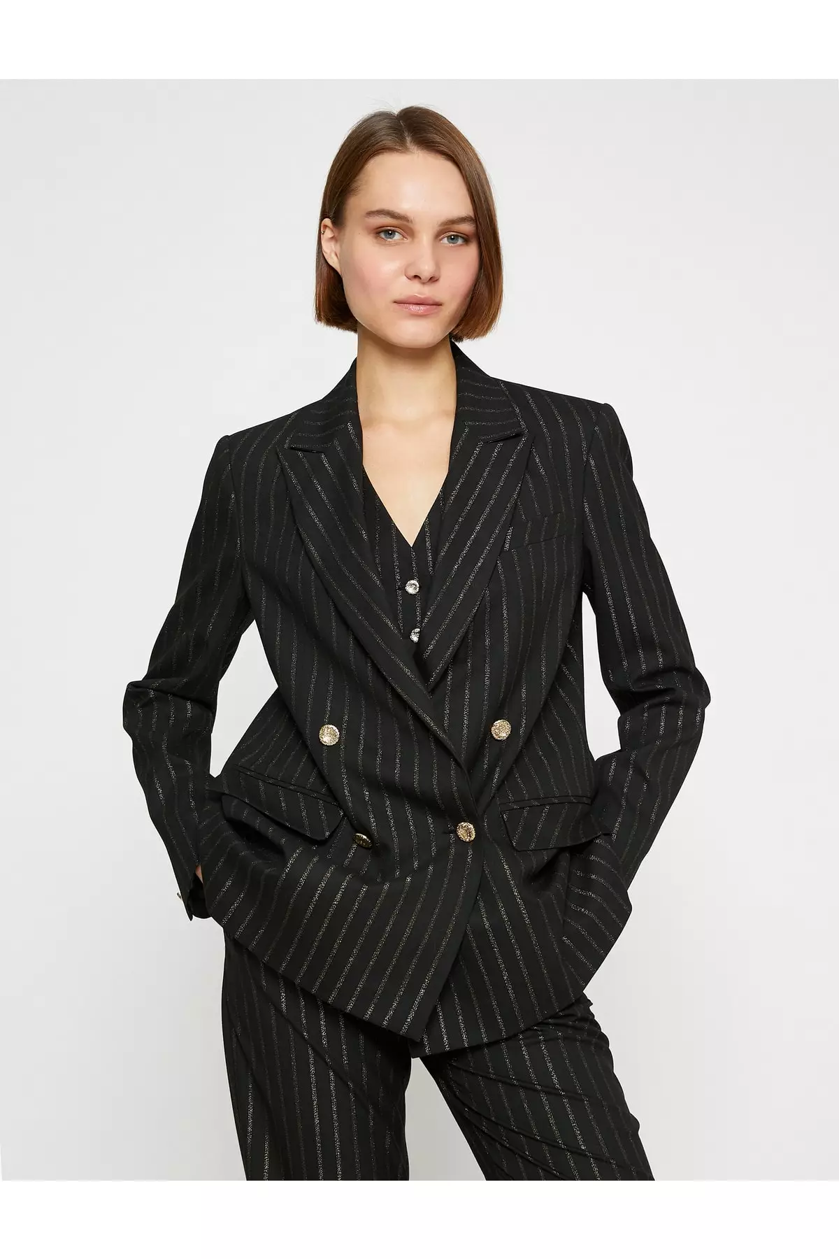 KOTON Shimmering Double Breasted Blazer Jacket 2025 | Buy