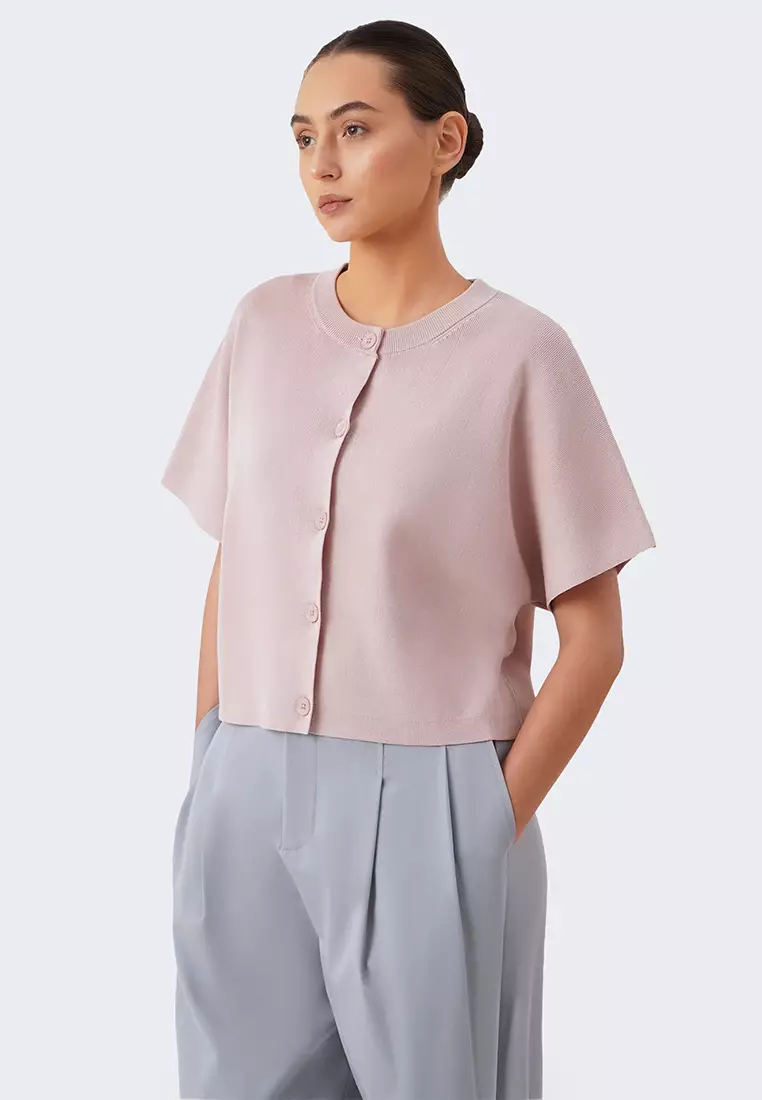 Women's Button Up Dolman Sleeve Knit Shirt