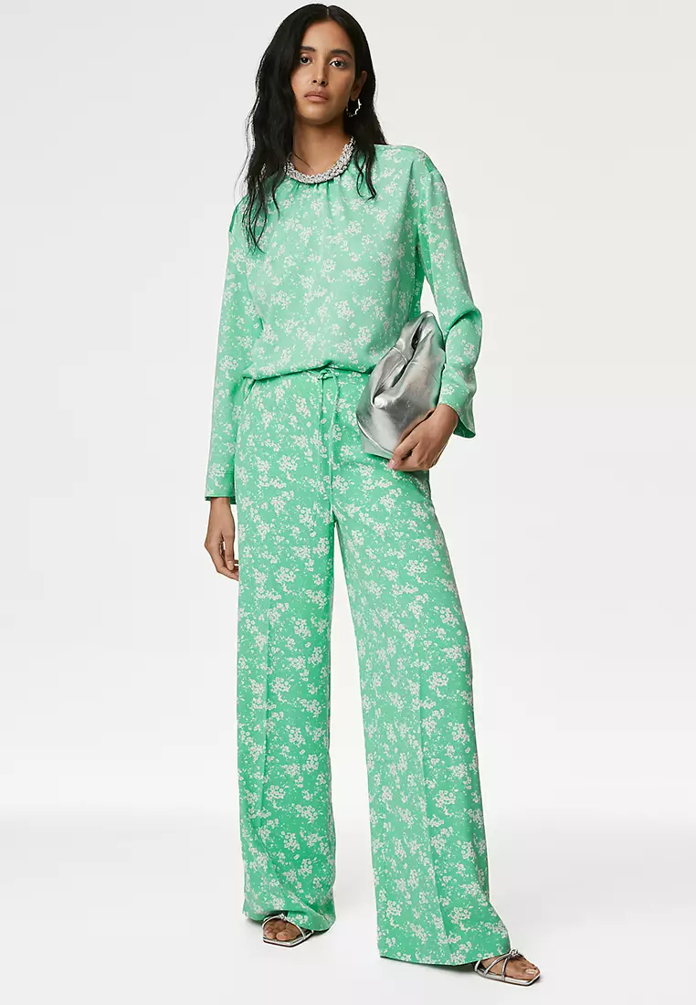 Floral Round Neck Top