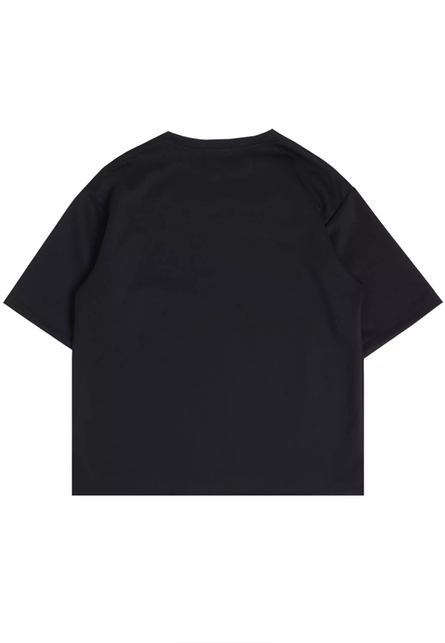 MTQ03 kaos oversize gym bahan scuba distro blood sweat protein shake binaraga cowo hitam