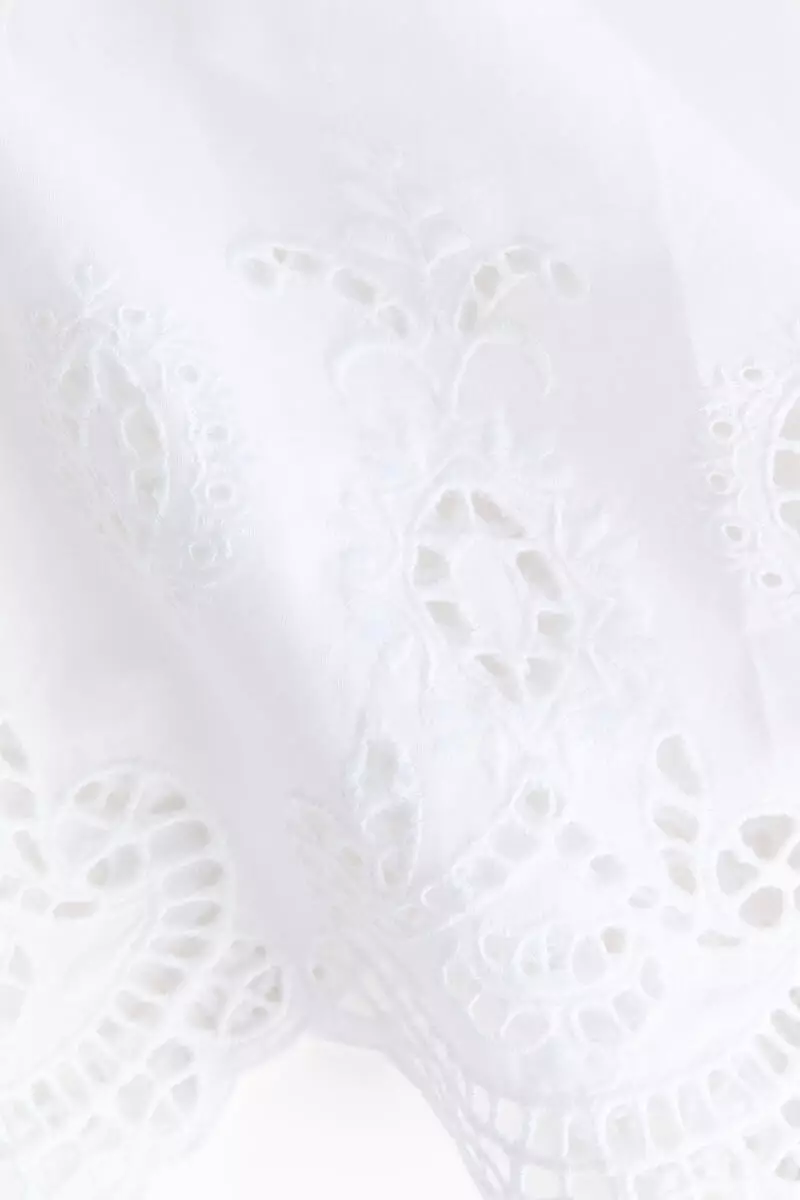 Broderie anglaise drawstring skirt