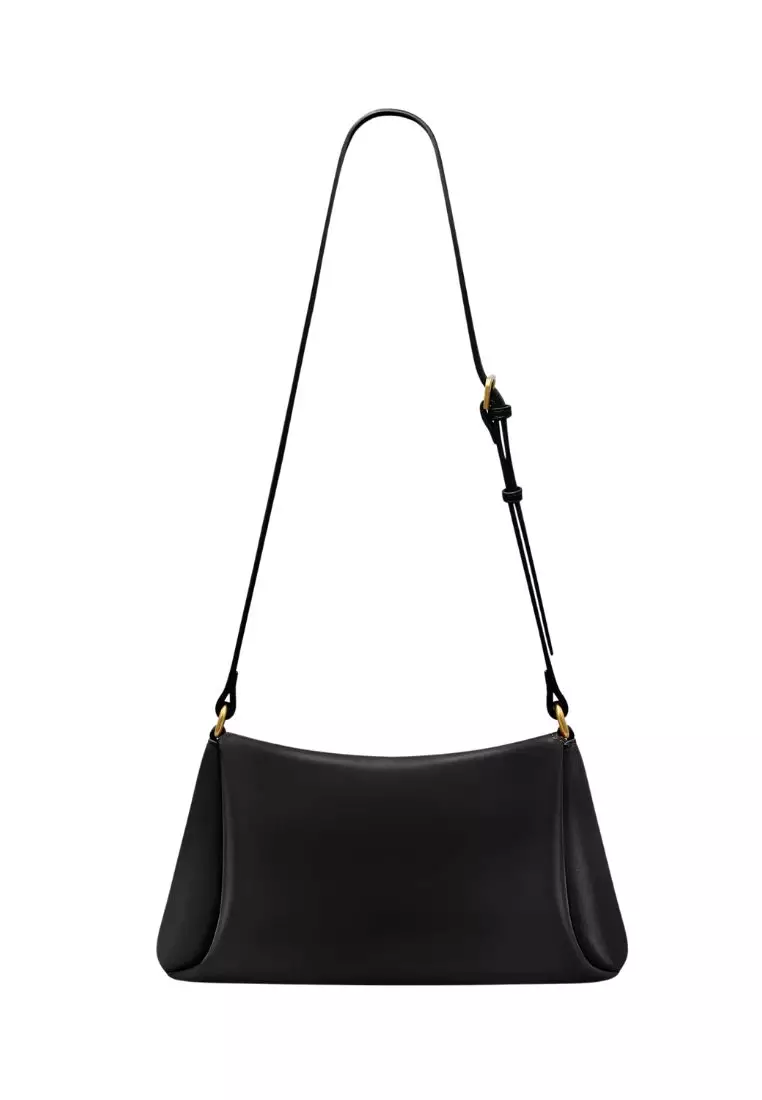 Greta Twist-Lock Shoulder Bag - Black