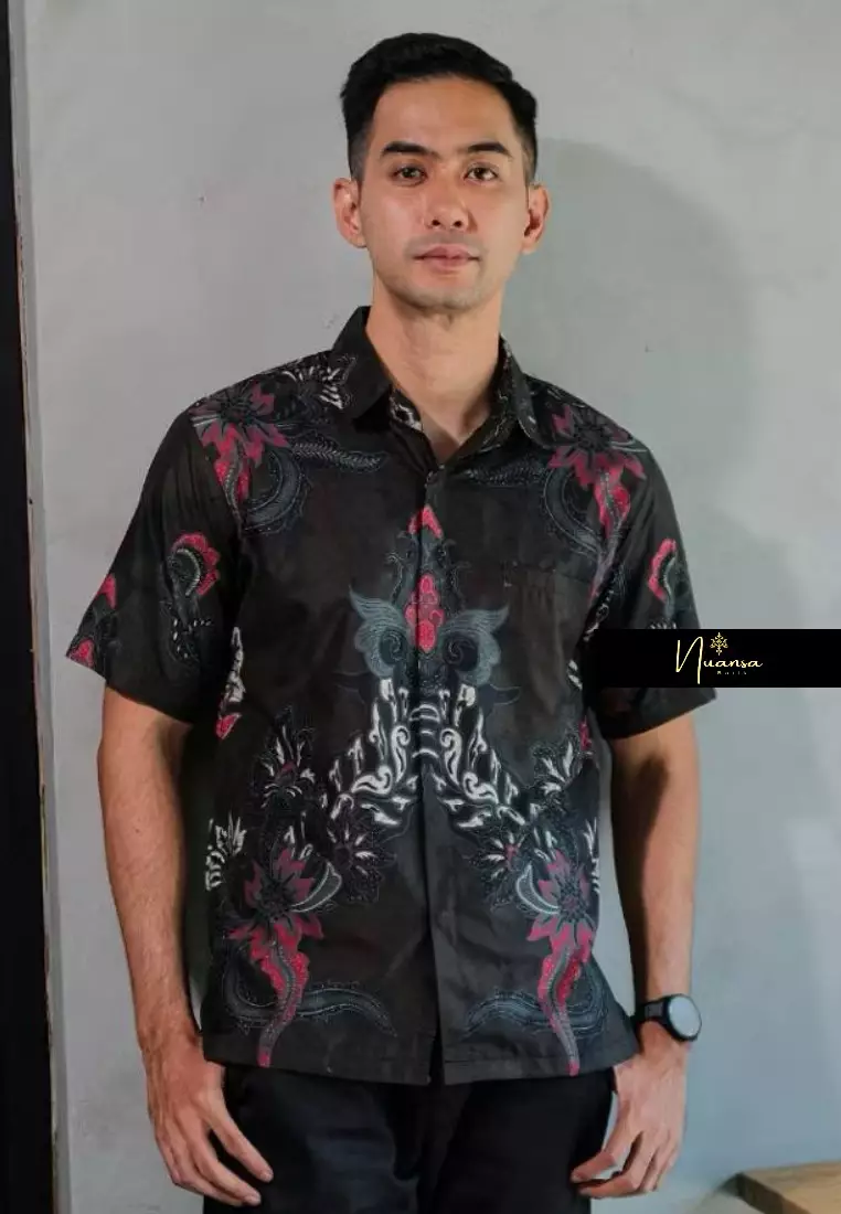 Wiraguna Kemeja Batik Exclusive Premium Pria Casual Modern Lengan Pendek