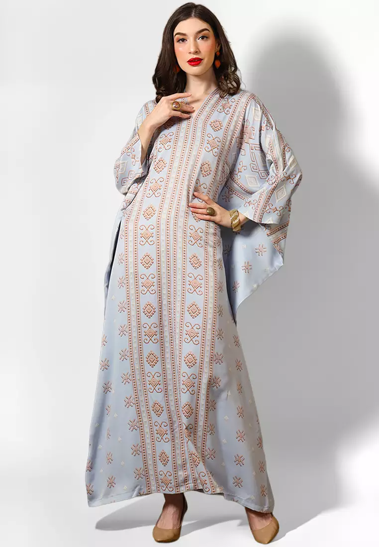 Kanzi Exclusive Long Sleeve Songket Kaftan