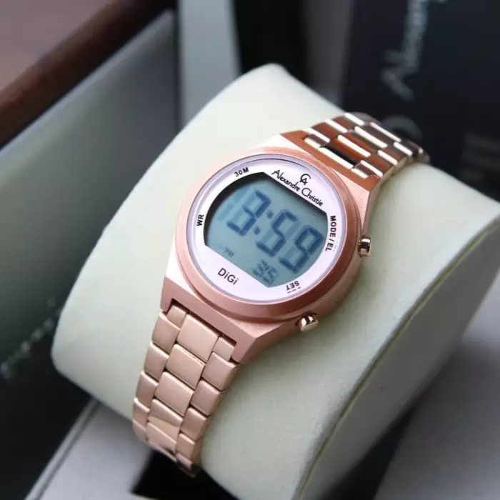 Alexandre Christie 9385 Rantai Rosegold Pink Digital Cewek