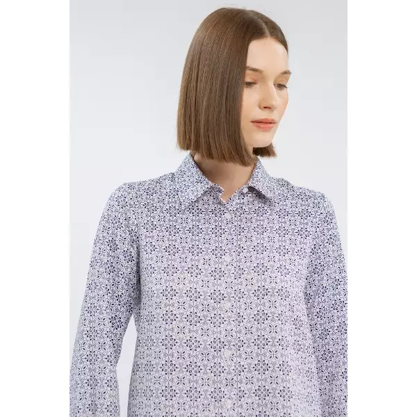 Minimal Ani Shirt Blue White Warna Blue