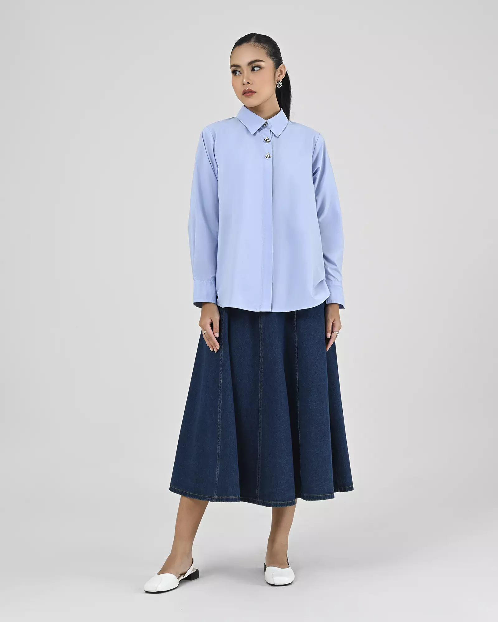 Geulis.id JURISA SHIRT - Blue