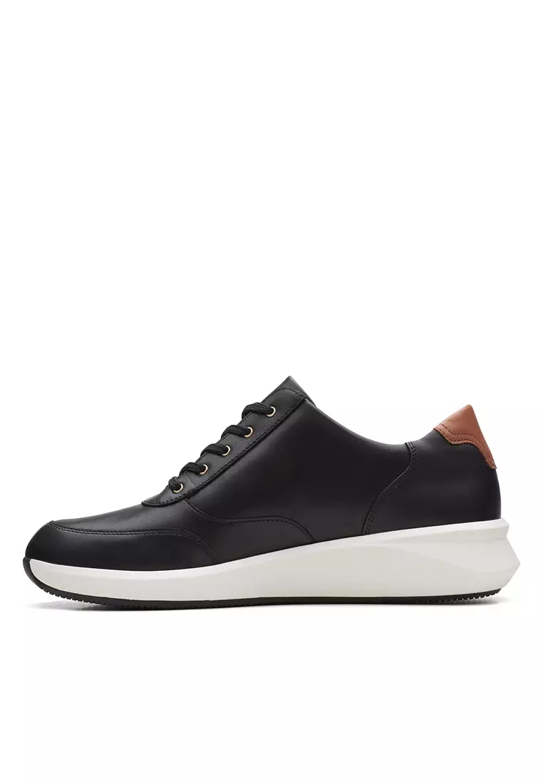 Un Rio Zip Black Leather Shoes