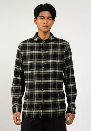 Men's Long Sleeve Checkered Shirts | ZALORA Philippines