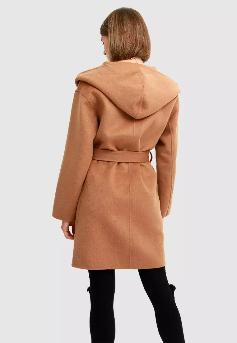 Belle & Bloom Sweet Escape Robe Coat in Camel