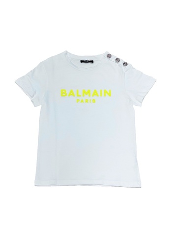BALMAIN KIDS white BALMAIN GIRLS T-SHIRT 993CBKA0526A5DGS_1
