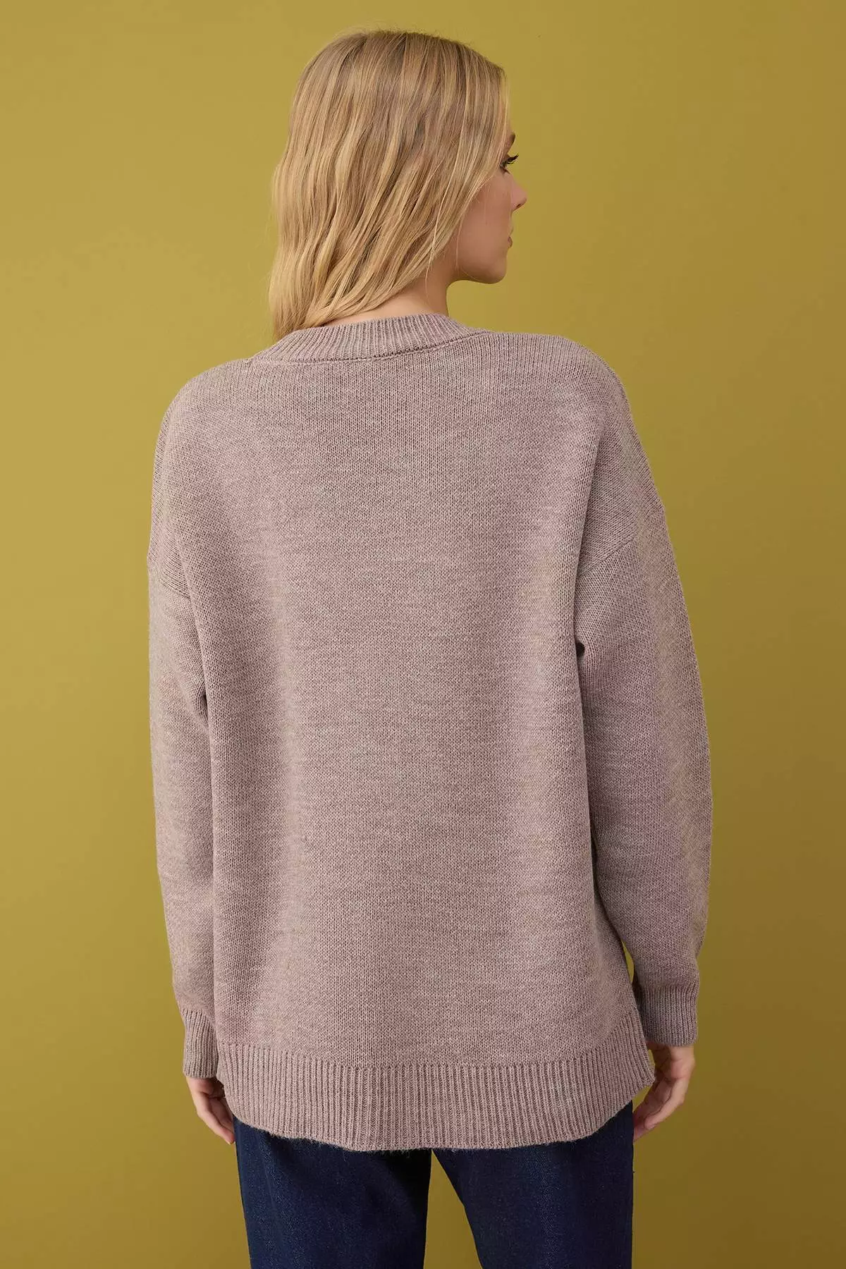 Mink Wide Pattern Basic Knitwear Cardigan Twoaw26Hi00205