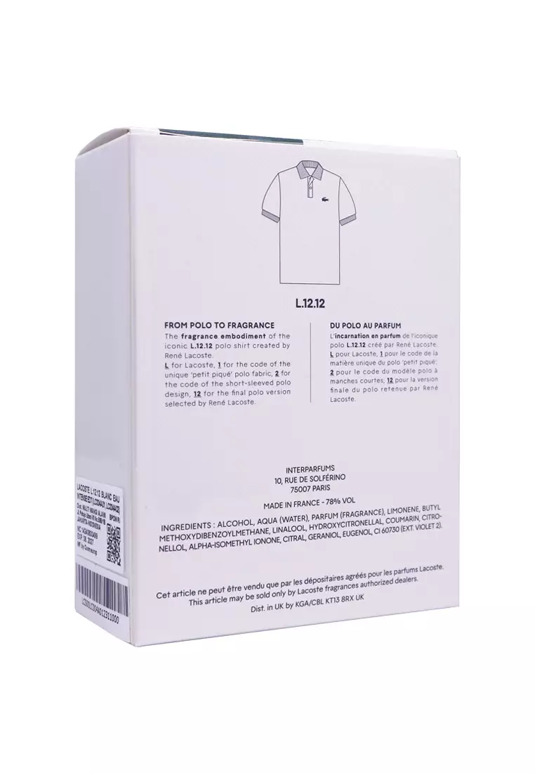 Lacoste L.12.12 Blanc Eau Intense Man 100 ML